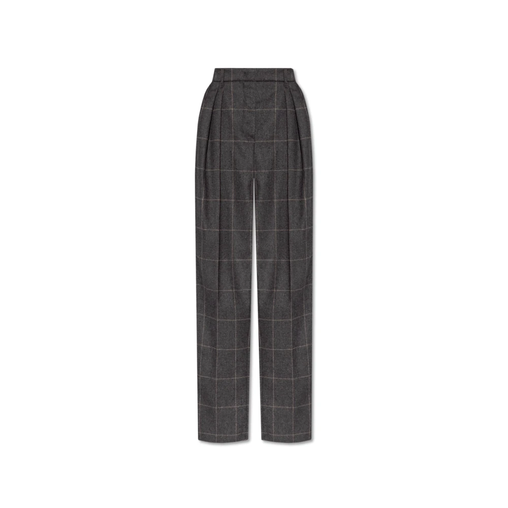 Emporio Armani Geruite Broek Gray Dames