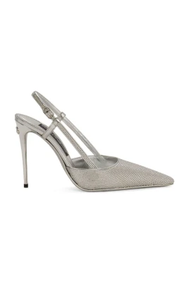 Satin Slingbacks med Smältbara Strass