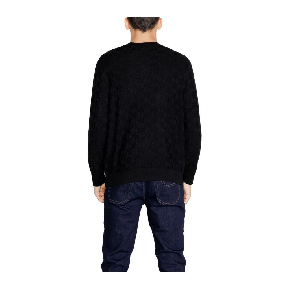 Armani Exchange Gebreid T-shirt voor mannen Black Heren