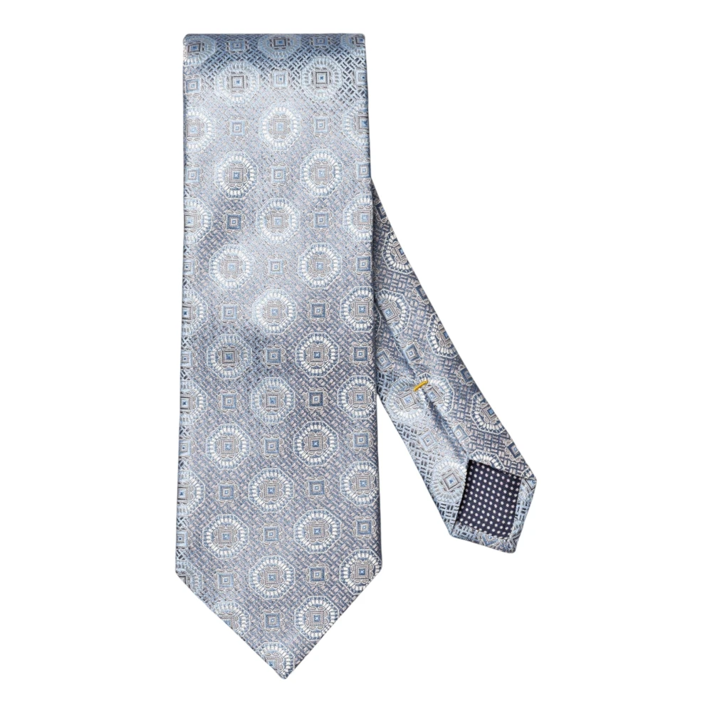 Eton Men's Blue Ties, One Size, Medallion Woven Silk Tie