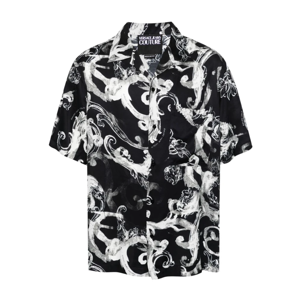 Versace Jeans Couture Short Sleeve Shirts Black Heren