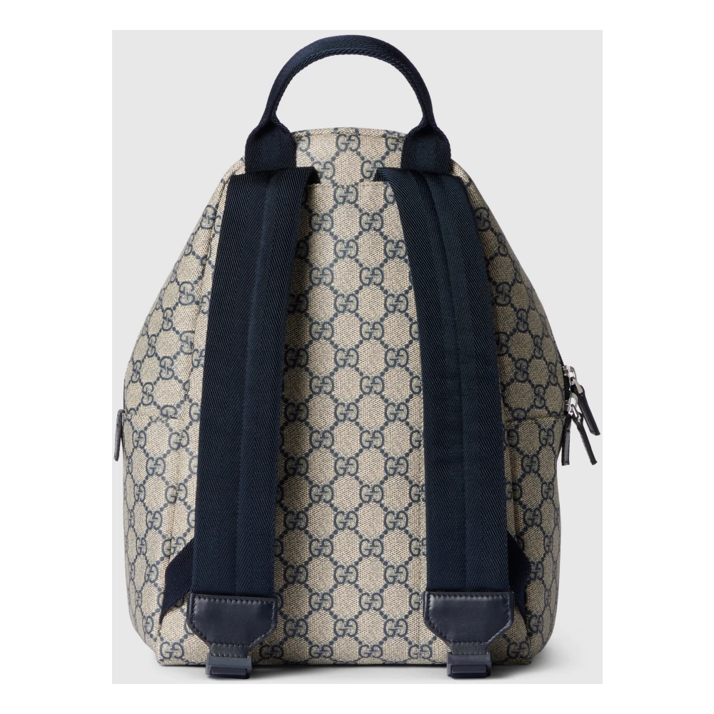 Gucci Kinderen Beige Rugzak Blauw Leer Beige Heren