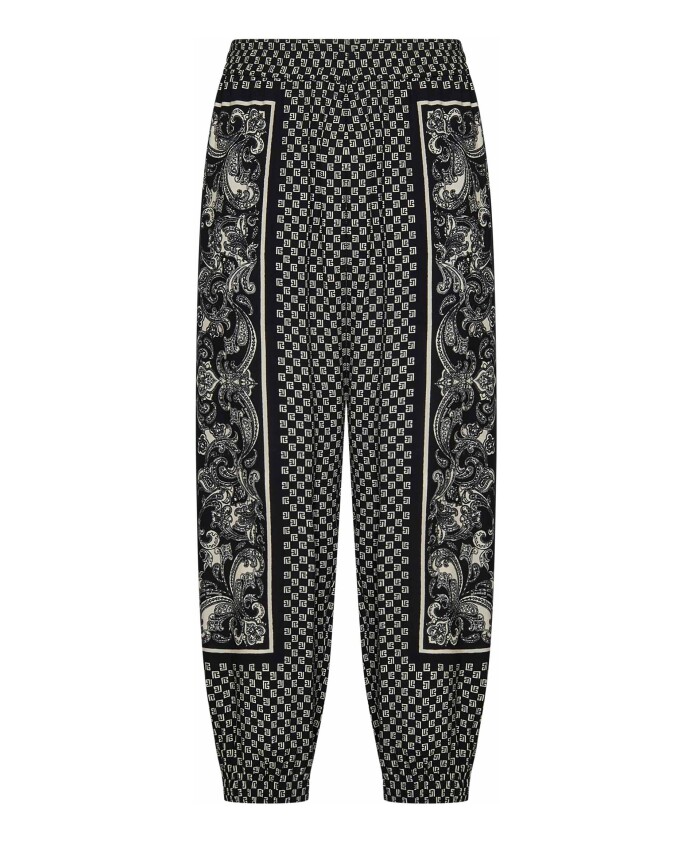 pantalon-decontracte-en-viscose-noire-avec-mini-imprime-monogramme