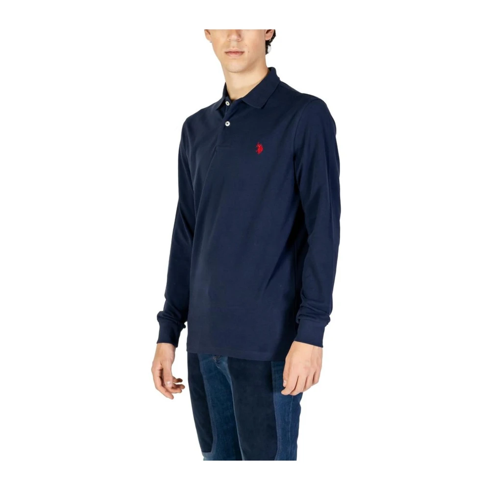 U.s. Polo Assn. Blauw Poloshirt met Lange Mouwen Blue Heren