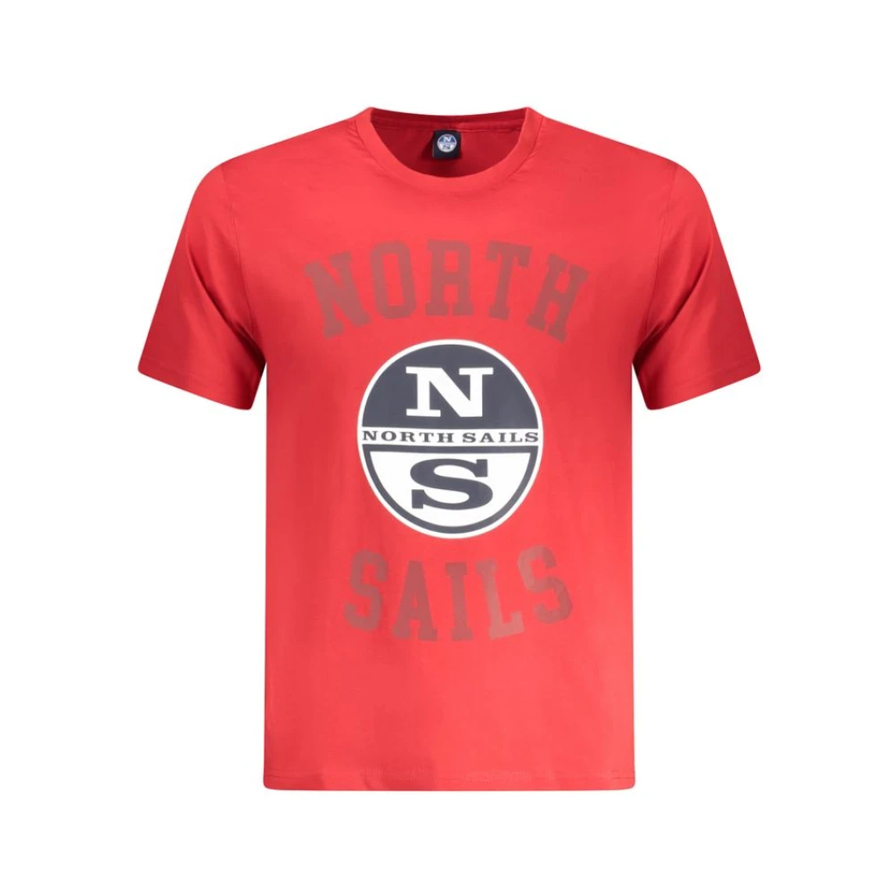 North Sails Red Cotton Nautical Men's T-Shirt - Male - T-Shirts - Red - M - Tops