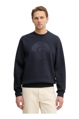 Sweatshirt med präglad logotyp