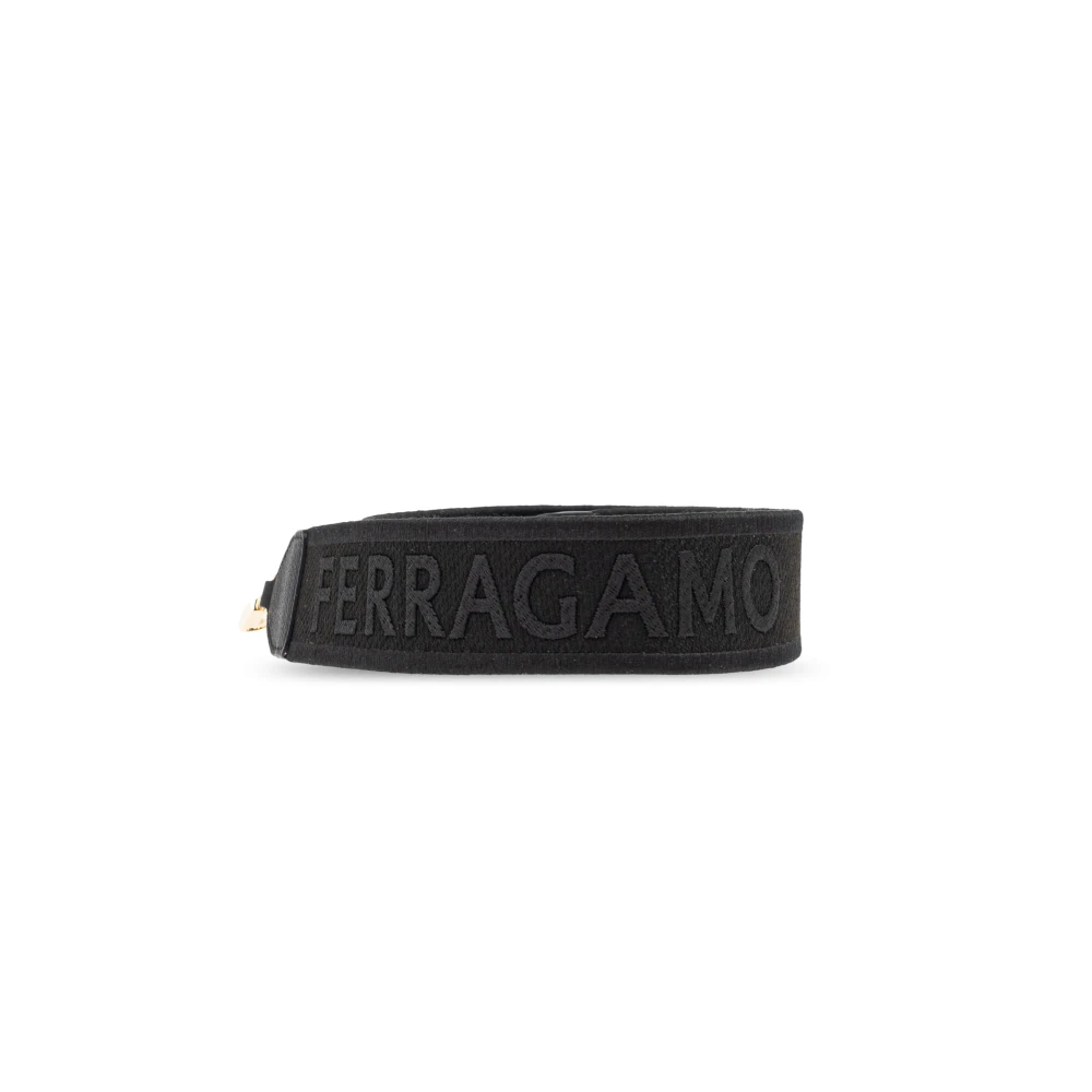Salvatore Ferragamo Schoudertas Smile Medium Black Dames