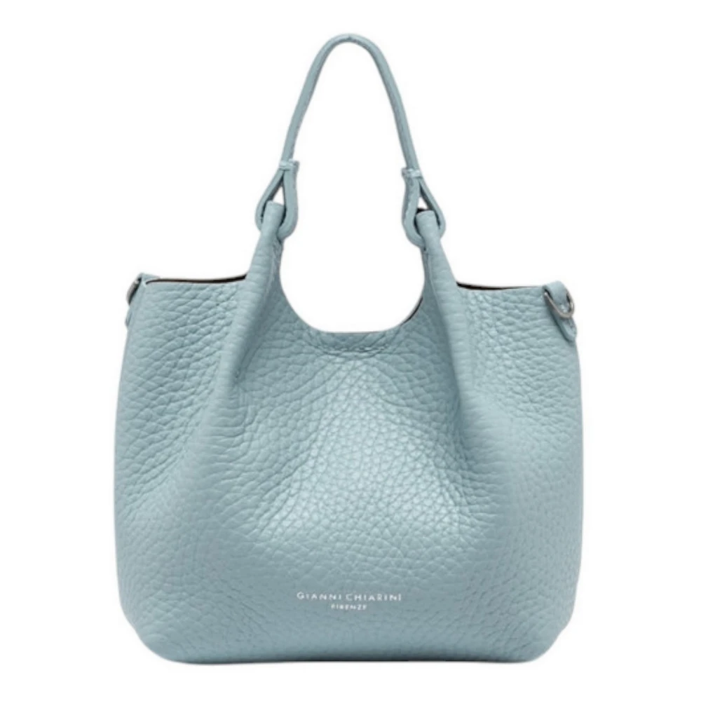 Gianni Chiarini Heldere Blauwe Leren Bubble Tas Blue Dames