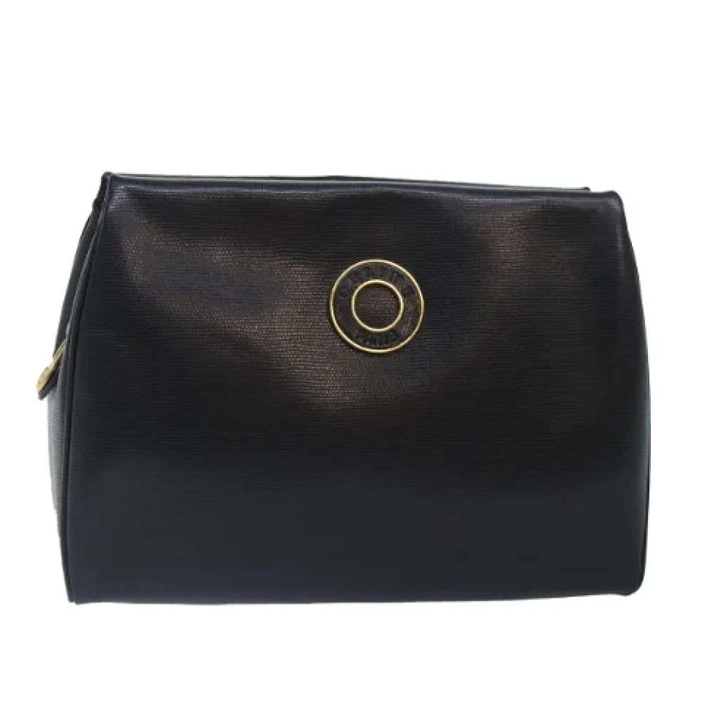 Celine Vintage Pre-owned Leather clutches Black Dames