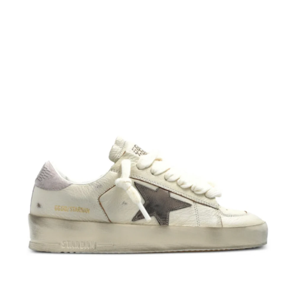 Golden Goose Leren Sneakers met Ronde Neus Dames Schoenen Wit