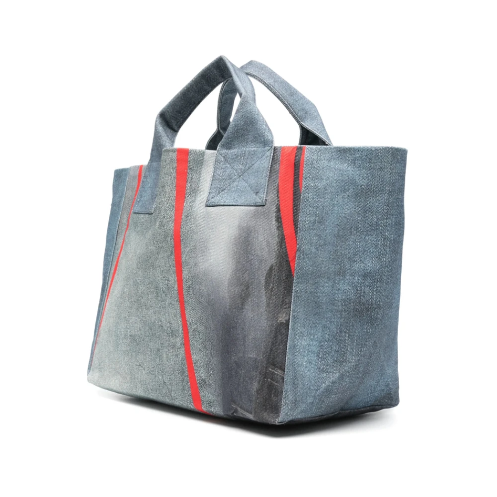 Ottolinger Indigo Blauwe Tote Tas met Logo Print Blue Dames