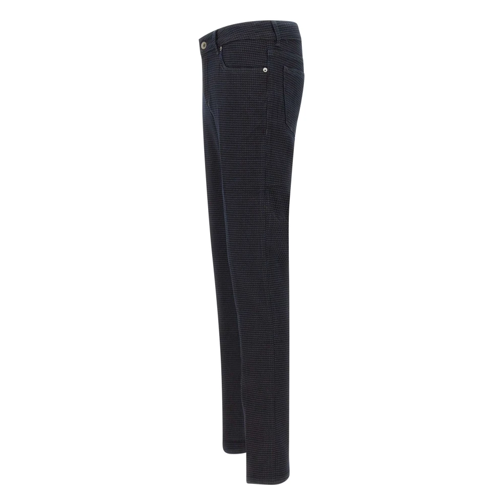 Re-Hash Slim Fit Katoenmix Broek Blue Heren