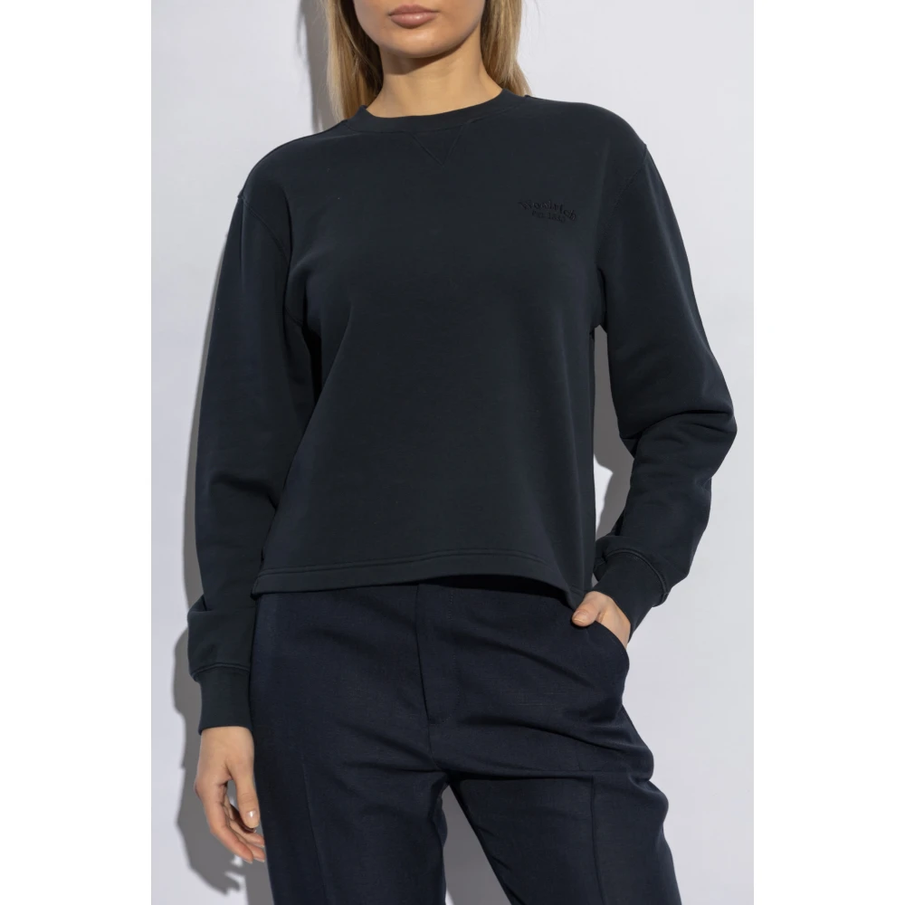 Woolrich Sweatshirt met geborduurd logo Blue Dames