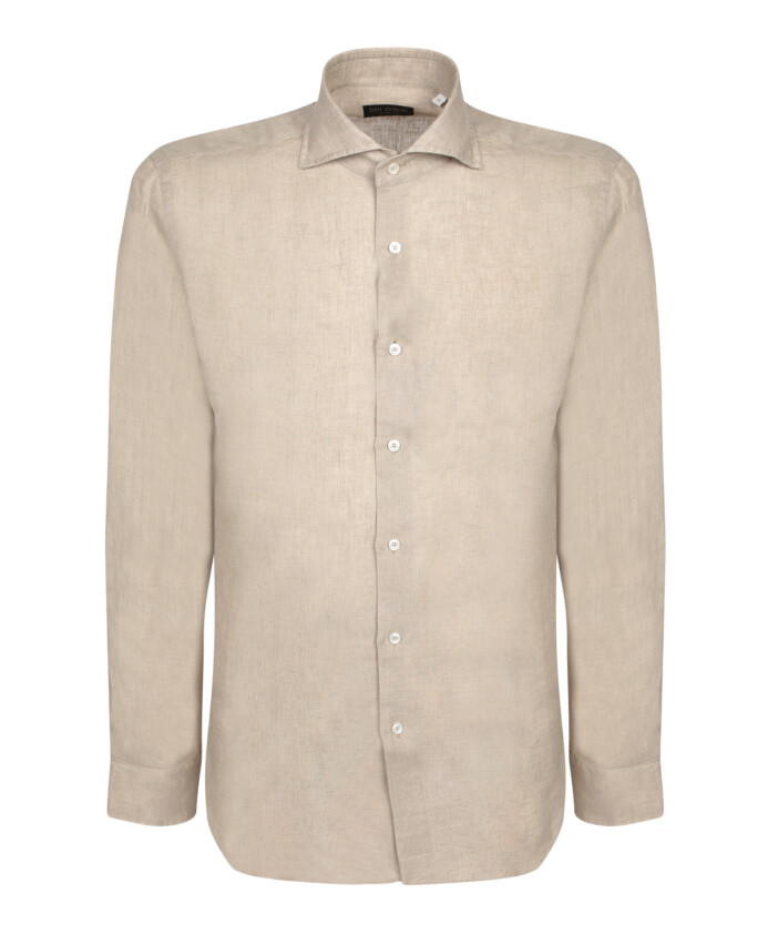 chemise-en-lin-beige-col-classique