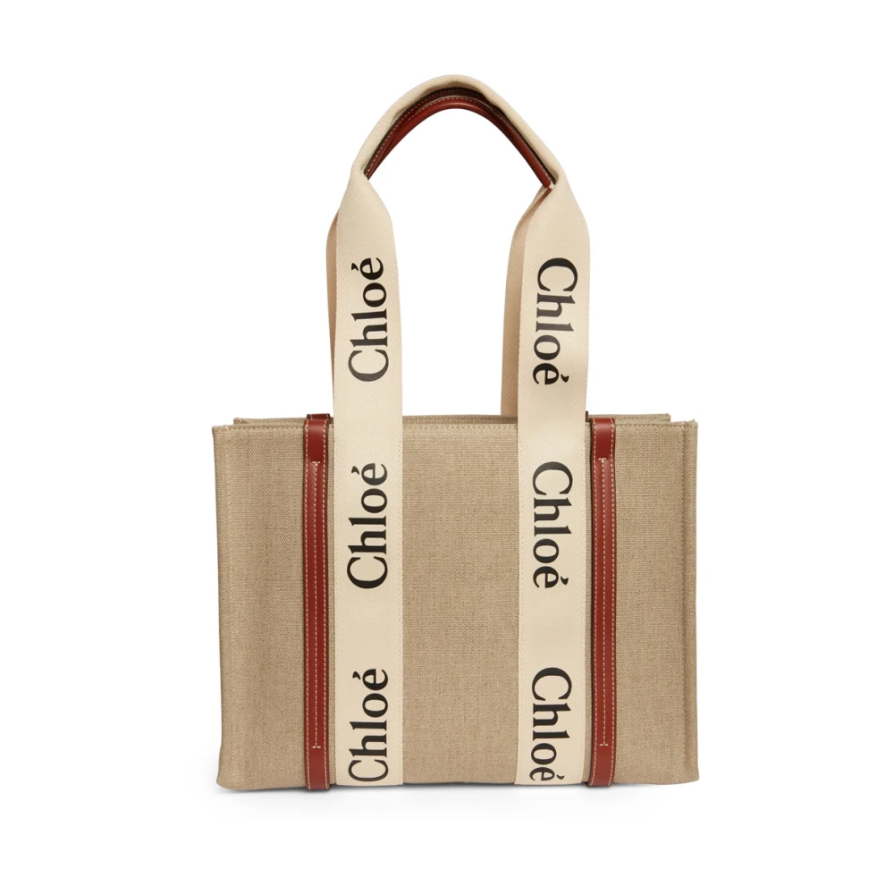 Chloé Medium Woody Shopping Tas Bruin Brown Dames