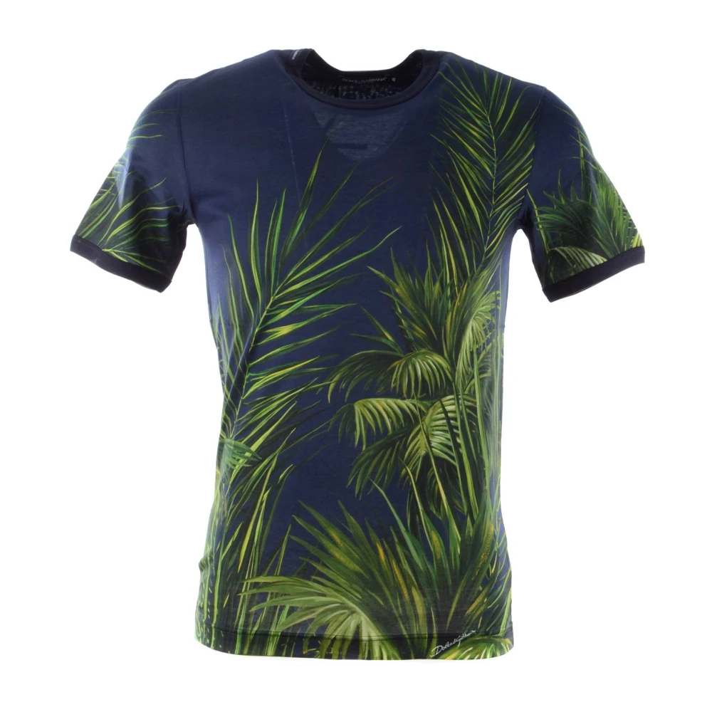 Dolce & Gabbana Heren Palms T-shirt Blue Heren