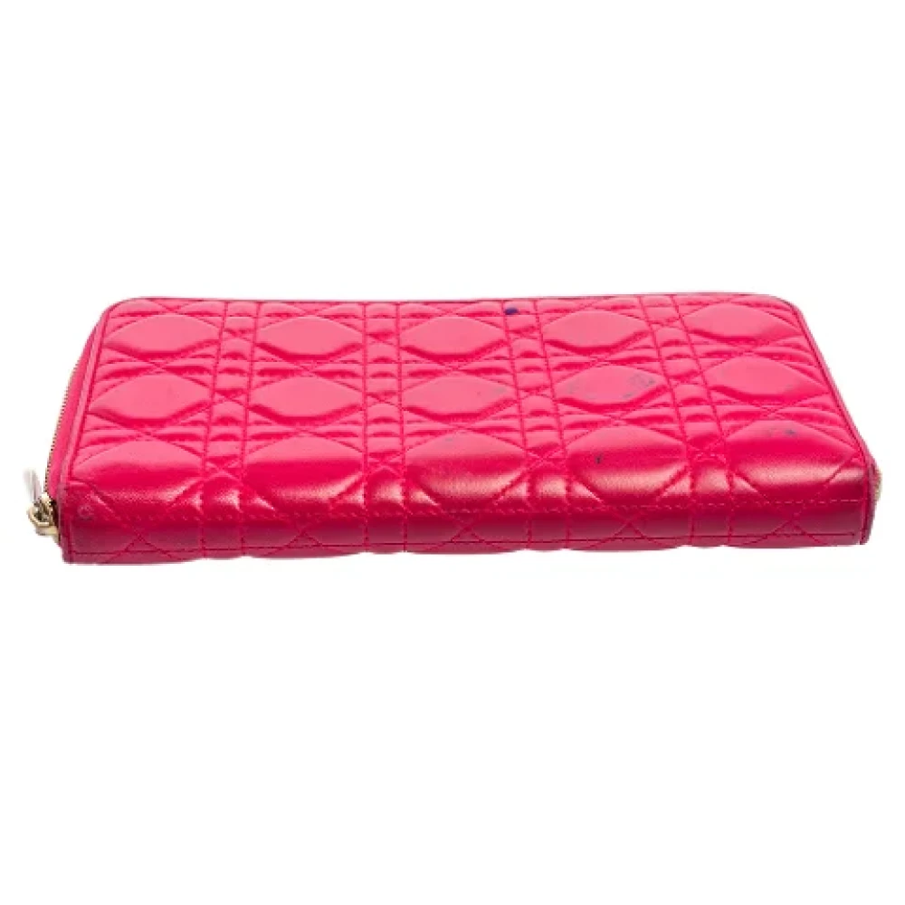 Dior Vintage Pre-owned Leather wallets Pink Dames