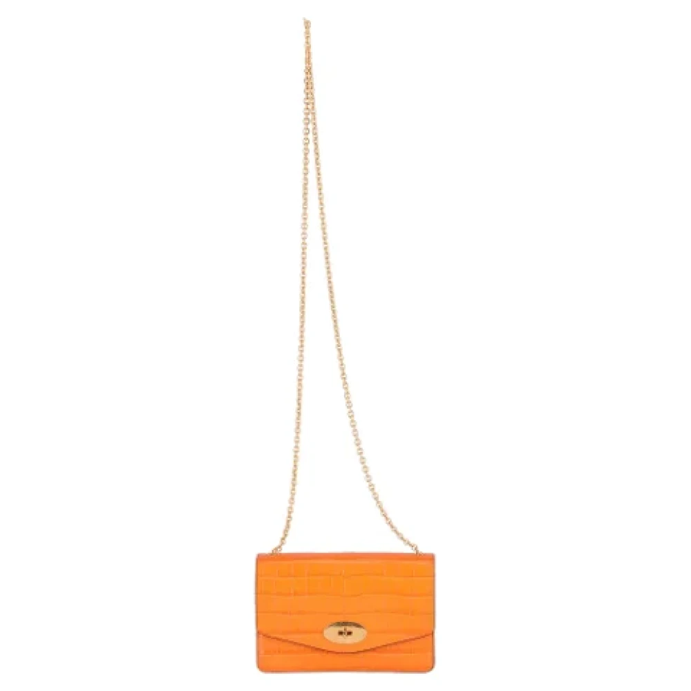 Mulberry Pre-owned Leather shoulder-bags Orange Dames