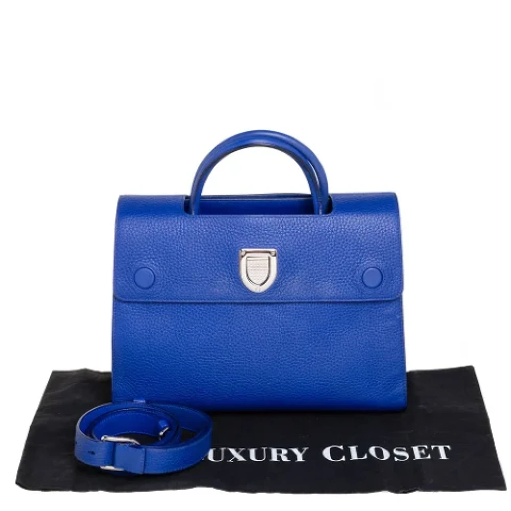 Dior Vintage Pre-owned Leather totes Blue Dames