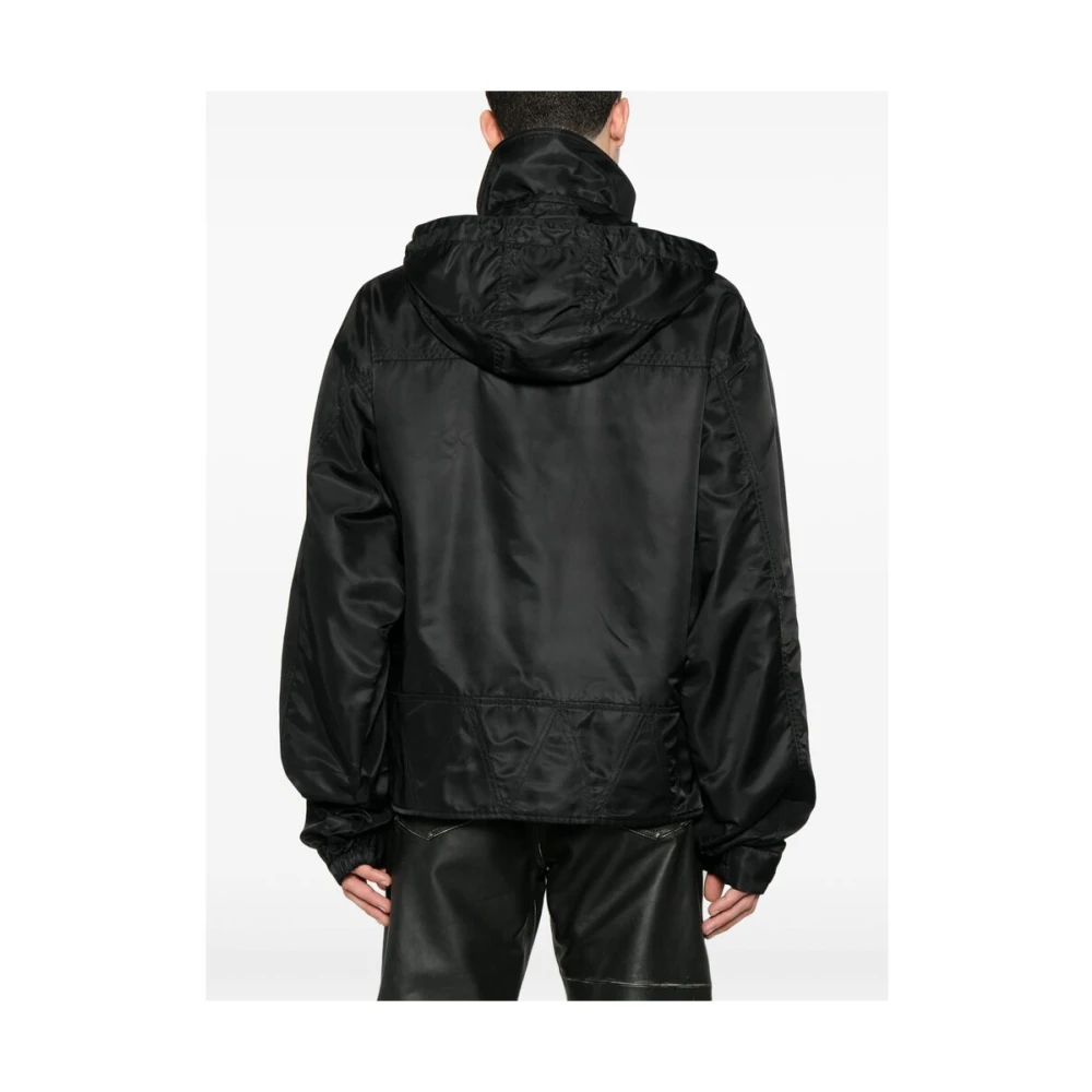 Vivienne Westwood Zwart Hooded Buitenkleding met Verborgen Rits Black Heren