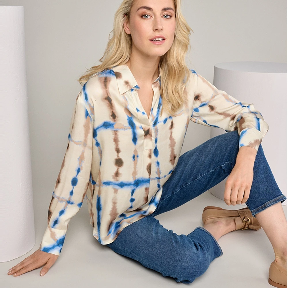 Marie Méro Tie Dye Blouse Tuniek Multicolor Dames