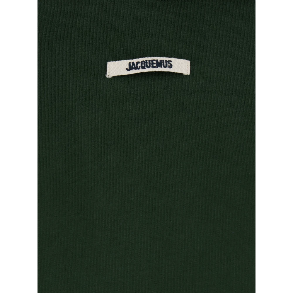 Jacquemus Groene Hoodie met Logo Patch van Katoen Green Dames