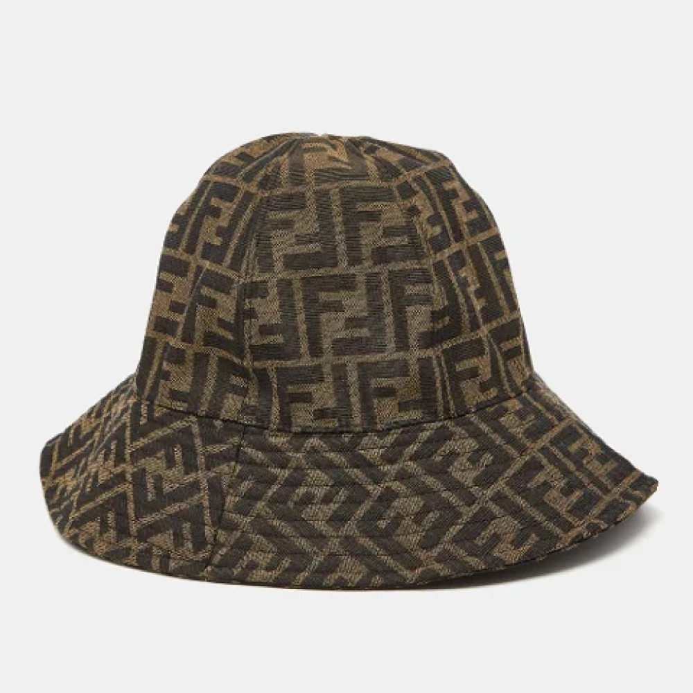 Fendi Vintage Pre-owned Cotton hats Brown Dames