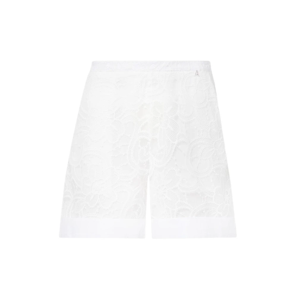 Twinset Witte Kant Shorts White Dames