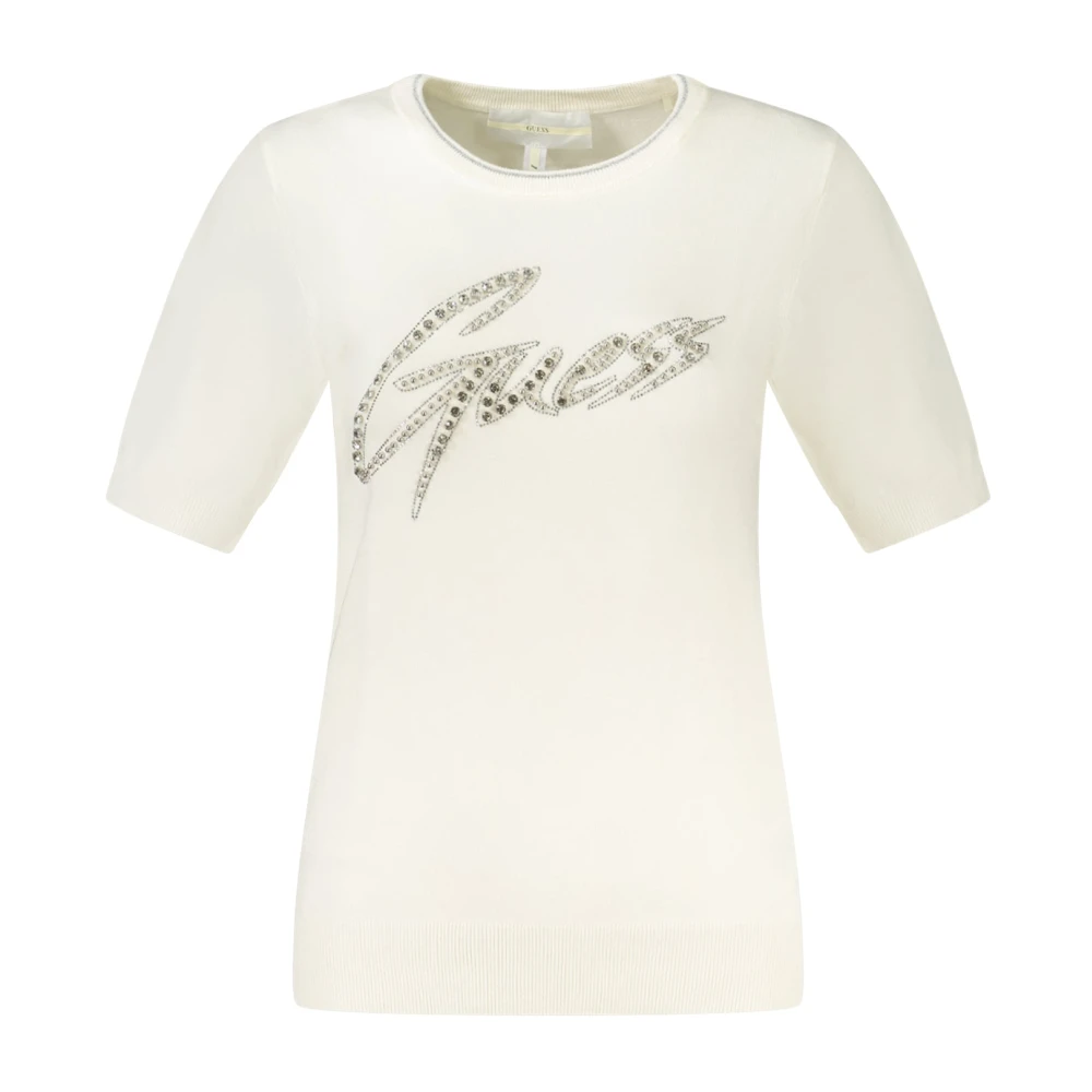 Guess Witte Dames Korte Mouw Top White Dames