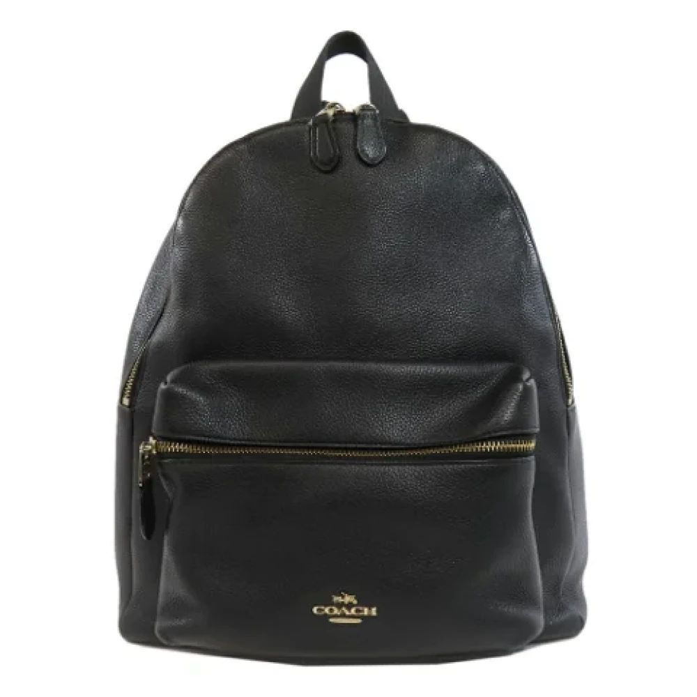 Coach Pre-owned Leather backpacks Black Dames