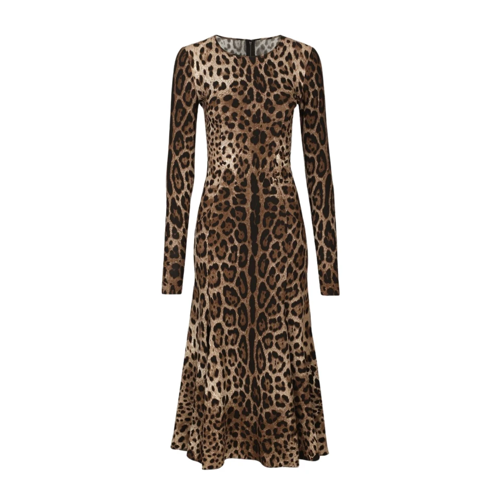 Dolce & Gabbana Elegante Jurk Brown Dames