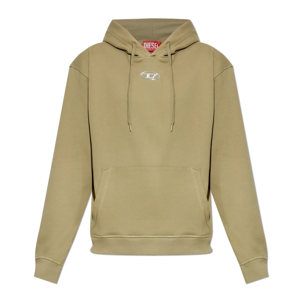 Diesel Uomo Verde - S-Norm-Hood-Iod Felpa - Sweatshirts & Hoodies - L