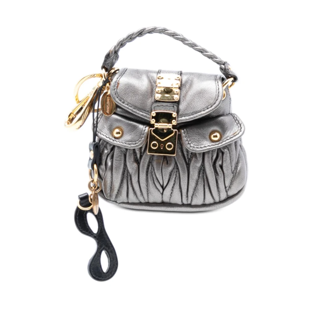 Miu Miu Pre-Owned Women's Gray Pre-Owned Top Handle Bag