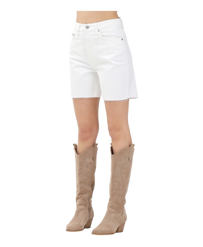 shorts-en-denim-blanc-classique-ourlet-effiloche