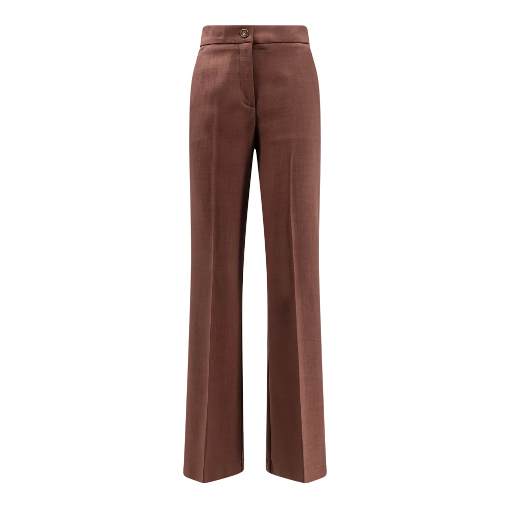 Pinko Mujer Marrón - Pantalones Con Botones - Trousers - M - Pantalones Con Botones