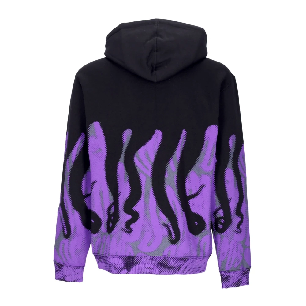Octopus Half Tone Hoodie Zwart Paars Multicolor Heren