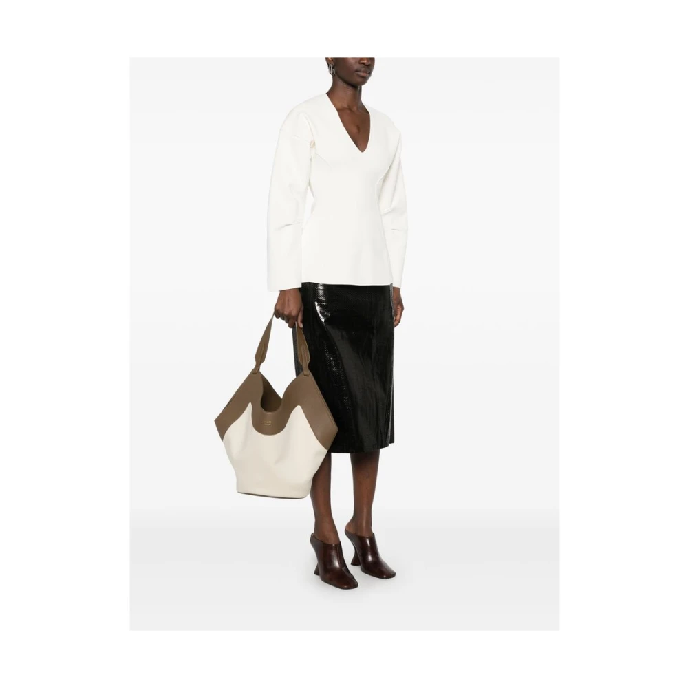 Khaite Stijlvolle Ecru Schoudertas met Pouch Multicolor Dames