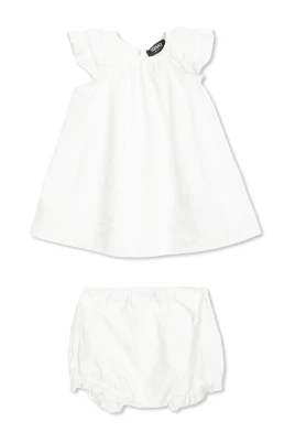Jacquard Cotton-Poplin Dress Set