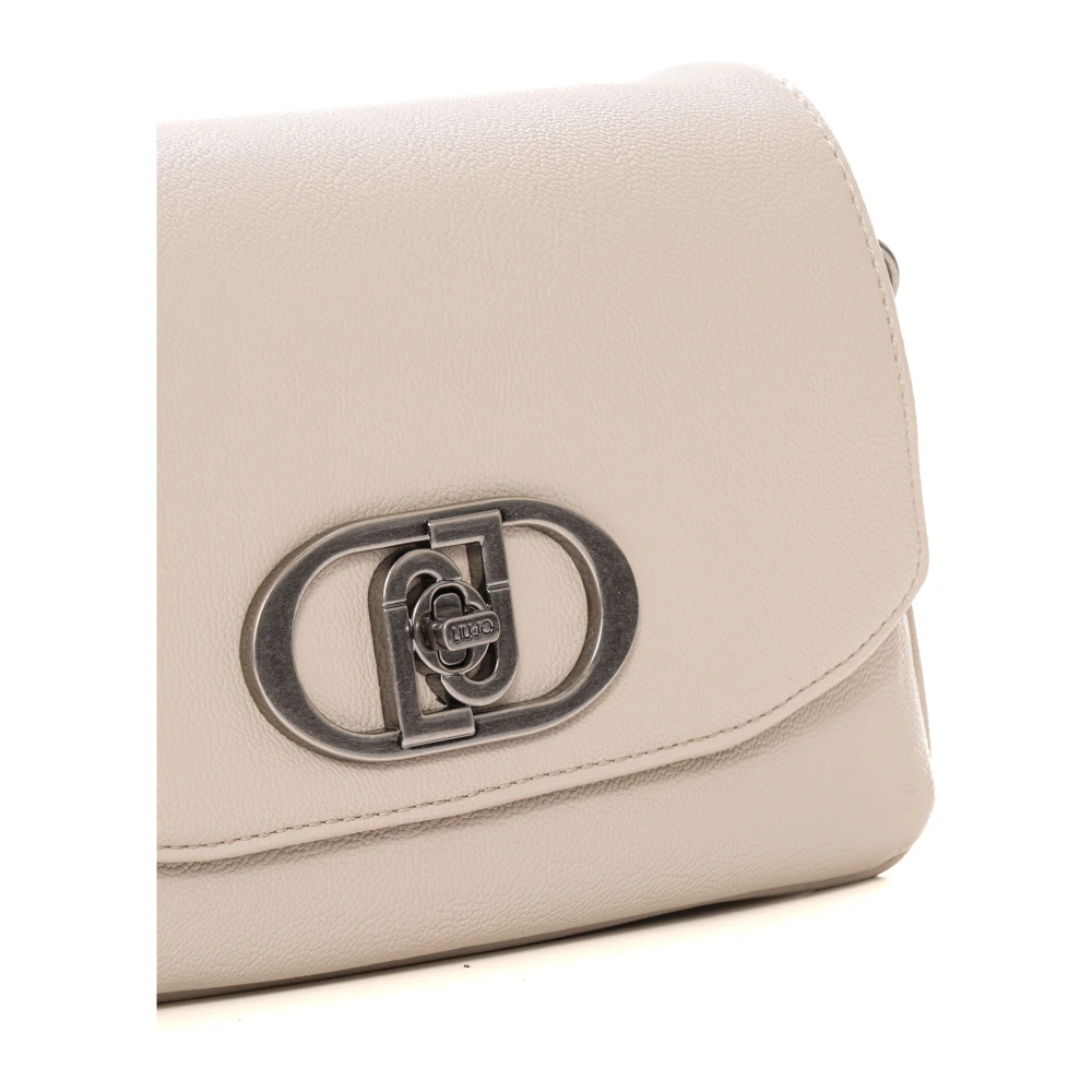 Liu Jo Stijlvolle Messenger Tas met Klepsluiting Beige Dames