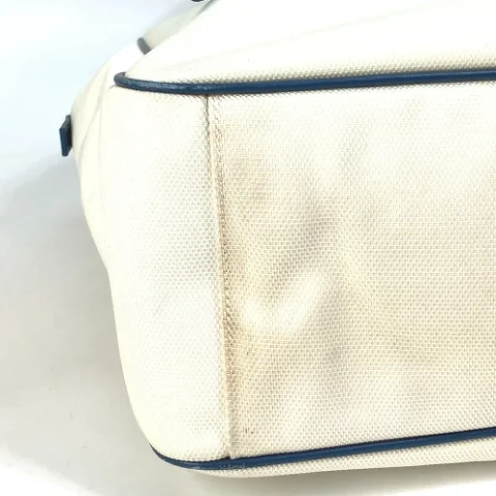 Chanel Vintage Pre-owned Canvas totes White Dames