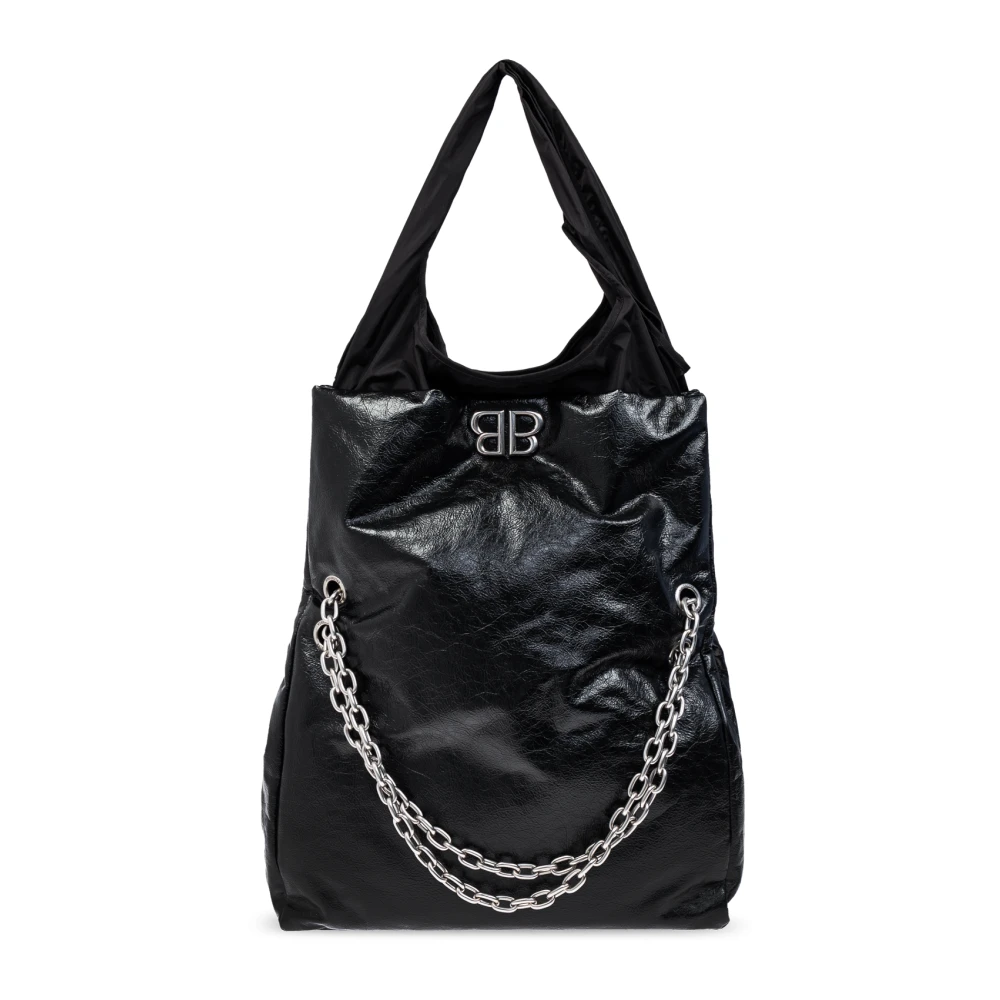 Balenciaga Monaco Grote Ketting Schoudertas Black Dames