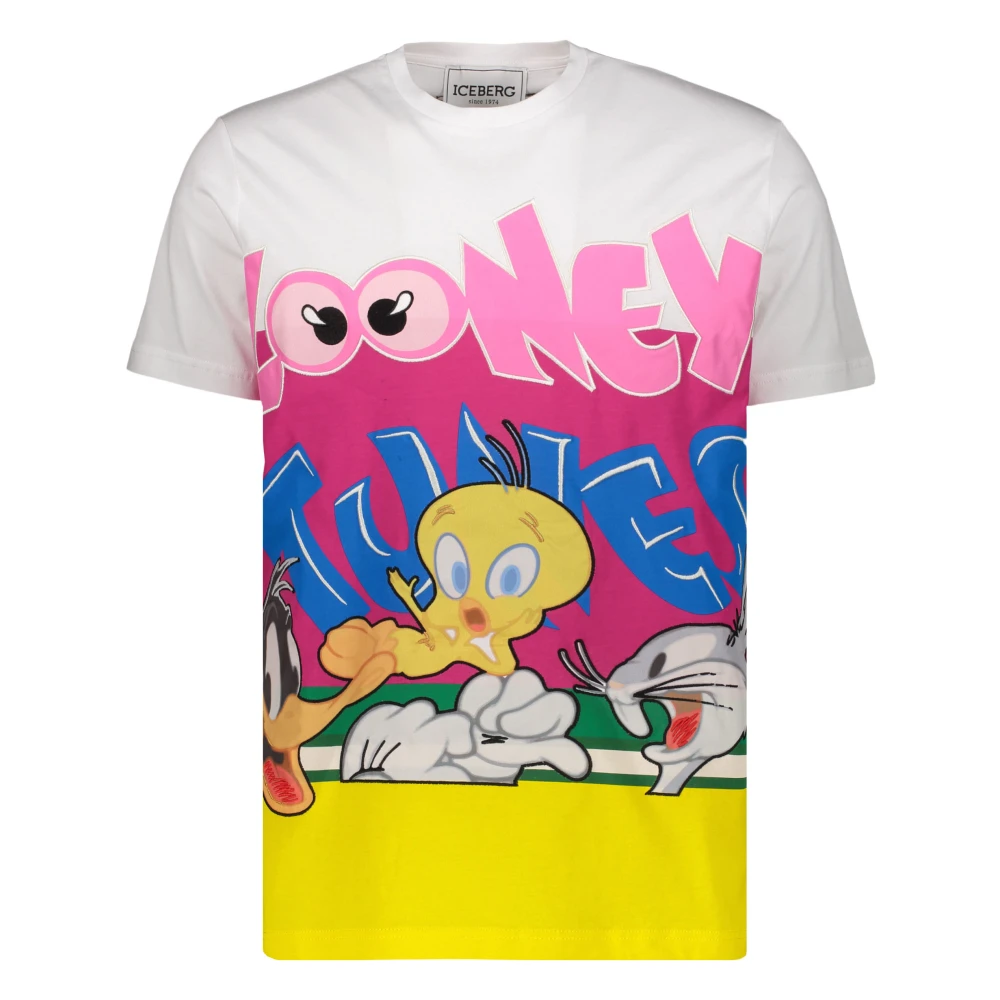 Iceberg Geborduurd Katoenen T-shirt Multicolor Heren