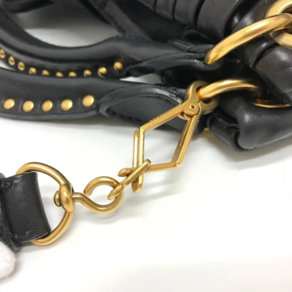 Miu Pre-owned Leather shoulder-bags Black Dames