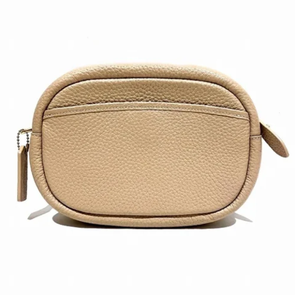 Coach Pre-owned Leather shoulder-bags Beige Dames