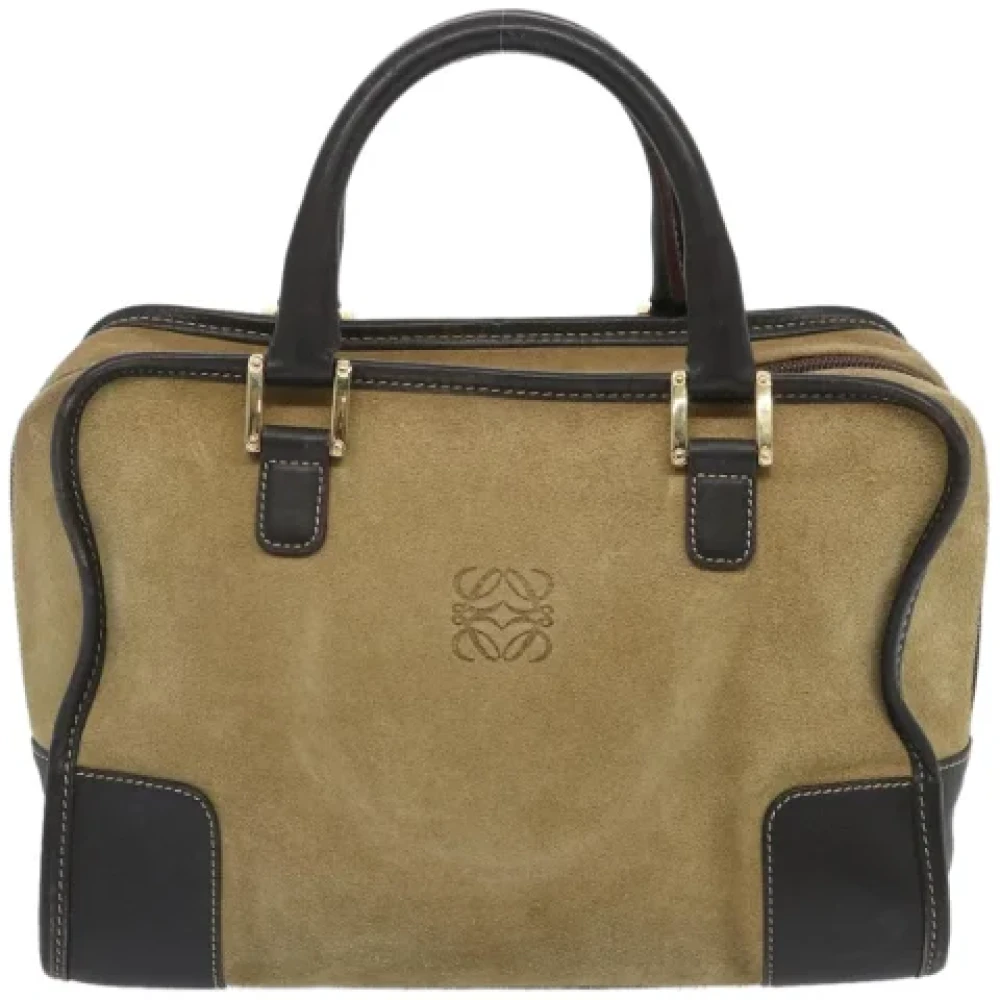 Loewe Pre-owned Suede handbags Beige Dames