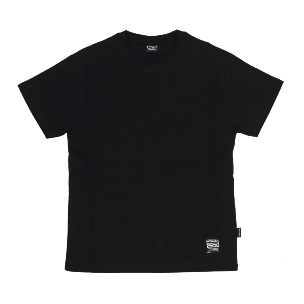 Propaganda Zwart Bicolor Tee met Logo Print Black Heren