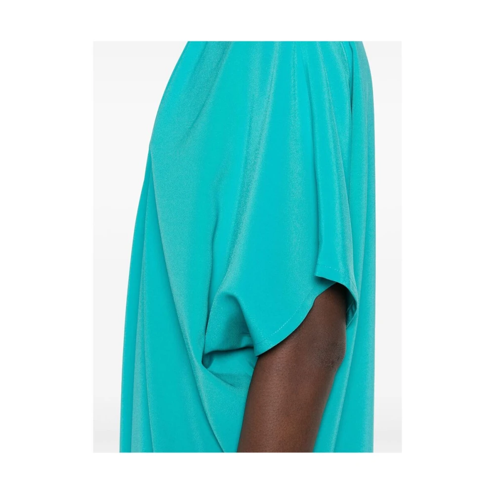 Gianluca Capannolo Zeegroene Batwing Mouw Jurk Green Dames