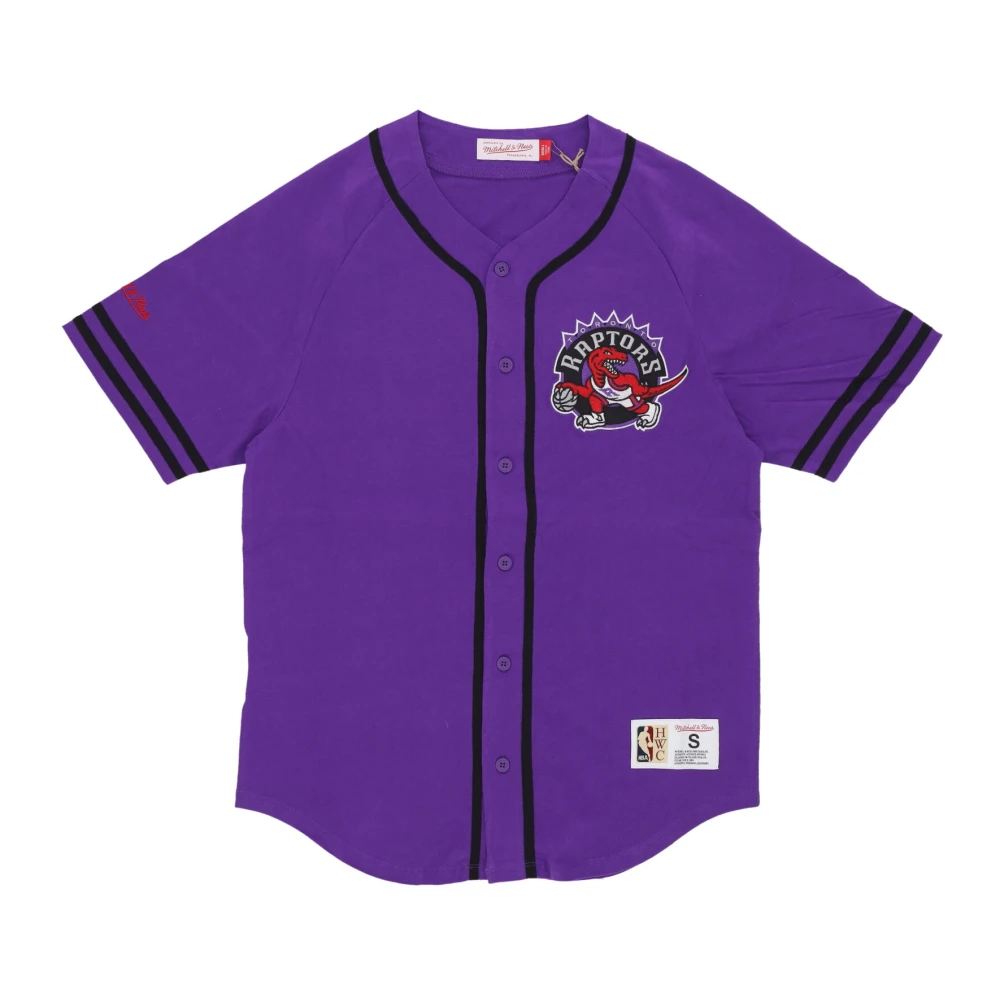 Mitchell & Ness NBA Vintage Logo Katoenen Shirt Purple Heren