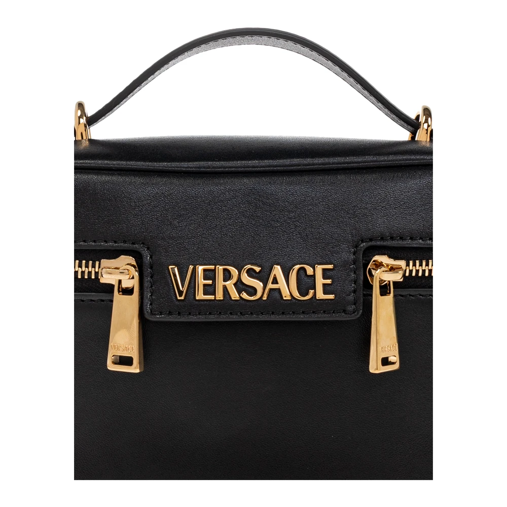 Versace Leren handtas Black Dames