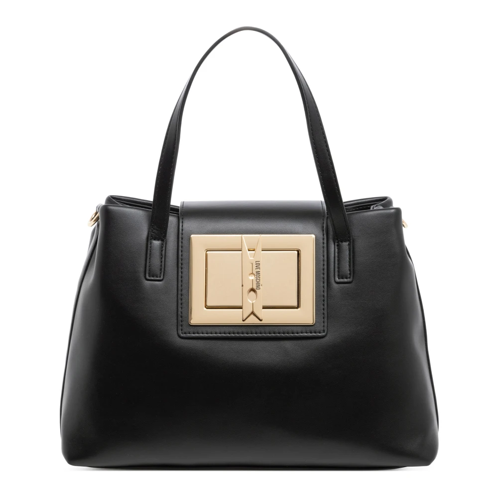 Love Moschino Verstelbare Tote tas met Kliksluiting Black Dames